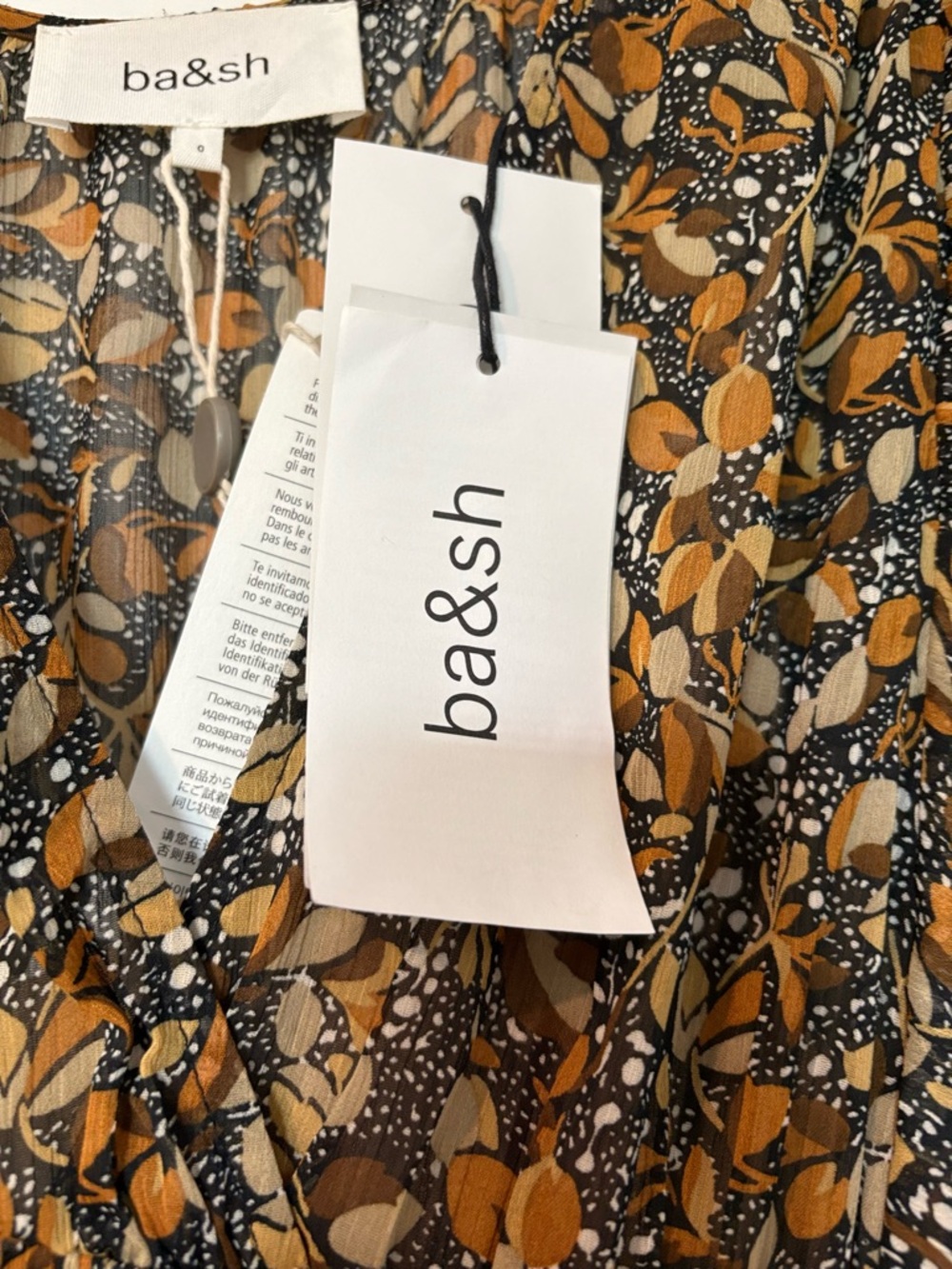 Ba&sh Samantha Dark Floral V-Neck Ruffle Sleeve Maxi Dress - Picture 3 of 7